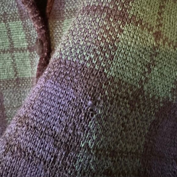 Pendleton Women's Green Plaid V-Neck Long Sleeve Wool Cardigan Sweater Sz M - Picture 9 of 11